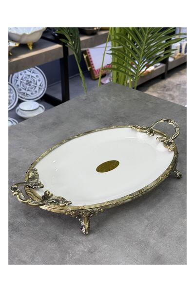 Doğudeko Oval Antique Porcelain Presentation Plate