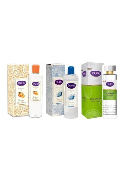 Duru Kolonya 400 ml 3 lü Karma Set / Limon / Mandalina / Okyanus