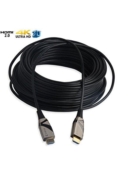 Techly Cablu optic activ HDMI-HDMI M/M v2.0 Ethernet 3D 4K 30m negru