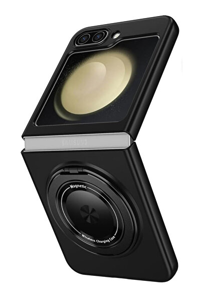 OEM Magnetic Kickstand Protective Case for Samsung Galaxy Z Flip 4, Black