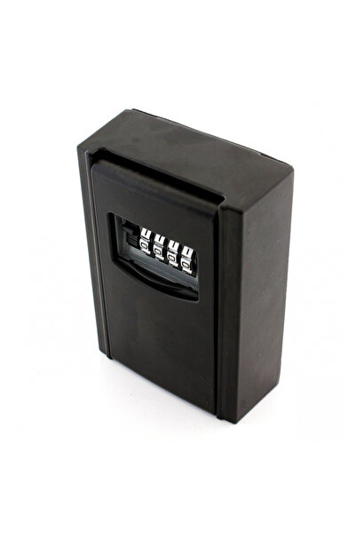 zola Key storage box, steel, with security code, black, 12x8.7x4 cm
