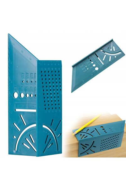 zola Instrument de măsurare a unghiului de colț, 3D, plastic, albastru, unita...