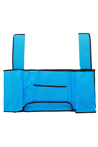 zola Organizator de pat cu 5 buzunare, ușor de asamblat, 56x26 cm, albastru