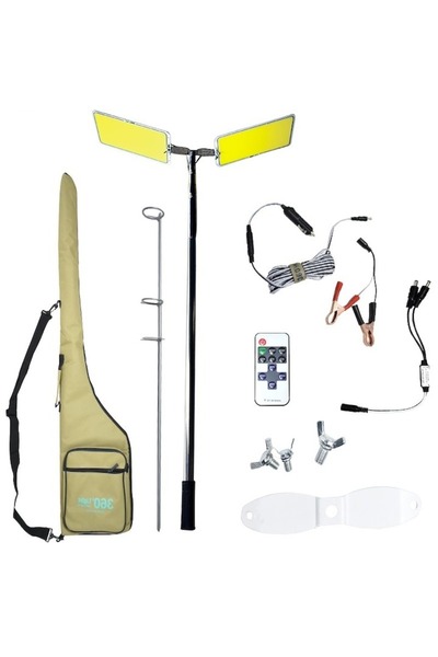 ZanaCasei Kit reflector LED portabil pentru camping, 94W, 9116lm – trepied te...