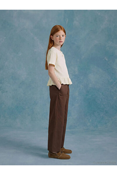 LC Waikiki LCW Girls Studio Παντελόνι για κορίτσια σε λιλά χρώμα με ελαστική ...