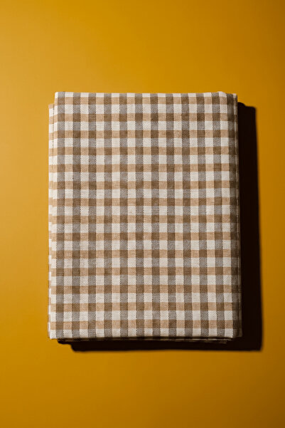 Perotti Pack of Gingham Yellow Tablecloth 170 X 170cm