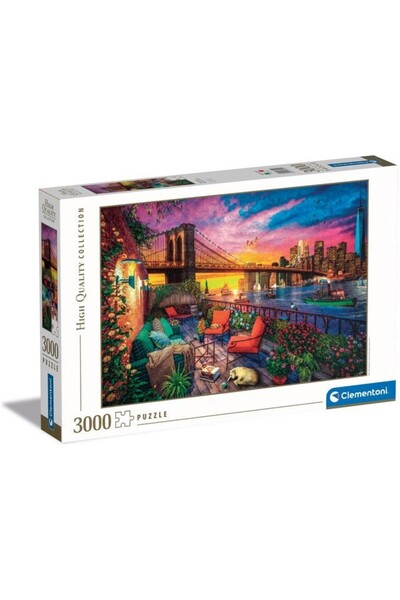 CLEMENTONI Puzzle 3000 piese - Manhattan Balcony Sunset (Clementoni-33552)