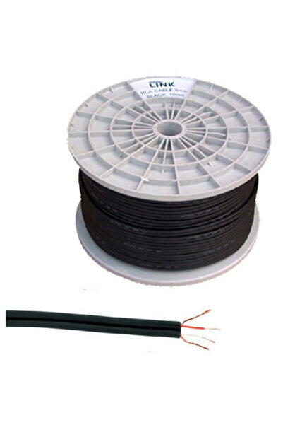 Generic 2RCA CABLE 4MM BLACK ROLL