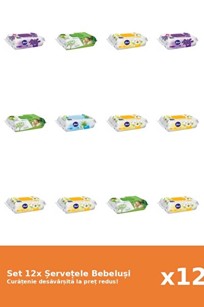 Sleepy Set of 12 Sleepy Baby Wipes: Chamomile, Lavender, Aloe Vera, Apple