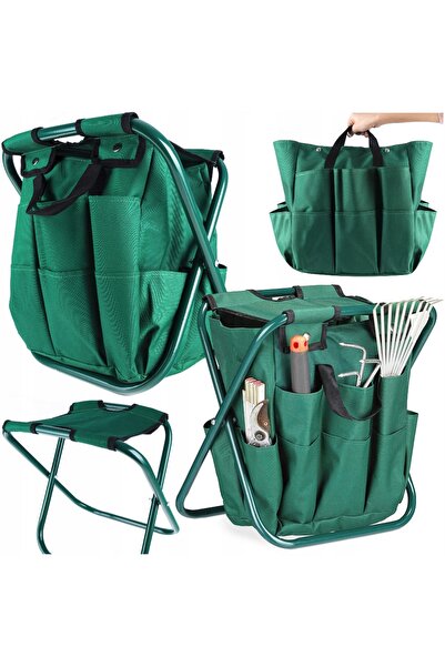 zola Сгъваем стол с Чанта за инструменти 16 джоба стоманена рамка 29x39x41 см...