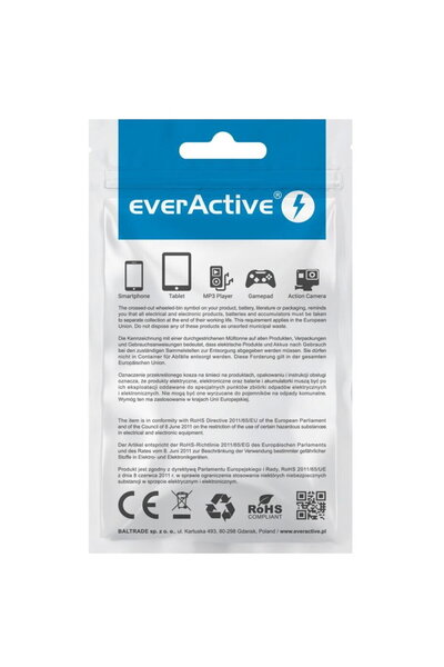 everActive cable USB-C 1m - Black, silicone, quick charge, 3A - CBS-1CB