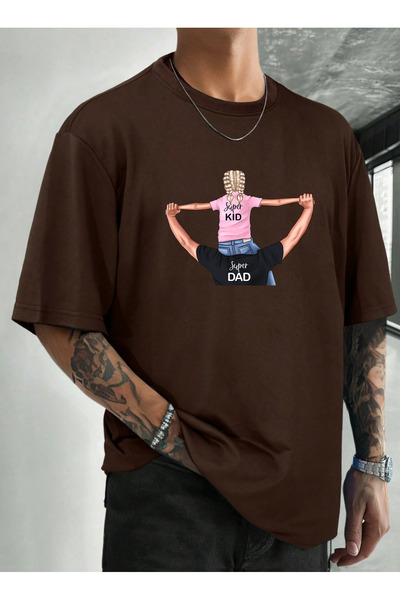 SUNFREE Special for Fathers Father's Day Special Series B Printed Crew Neck S...