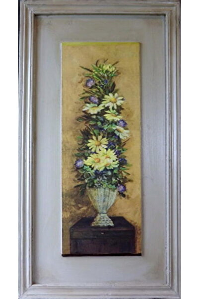 Goliat Obraz wysoka kompozycja kwiatów w donicy 2 w rozmiarze 30 x 56 cm