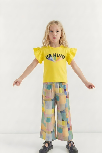 BABY SPORT Girl's Summer Set Cotton Pieces, Printed Bottom and Top Sets