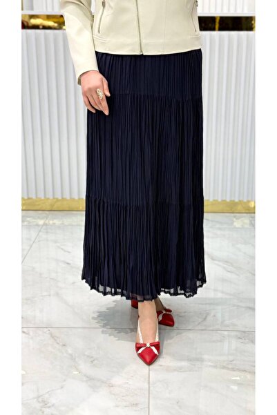 YARIŞ Φούστα σιφόν με πιέτες