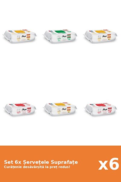 Sleepy Set of 6 Sleepy Surface Wipes: Classic, White Soap