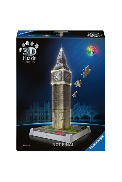 RAVENSBURGER 3D Puzzle Iconics: Big Ben - with light 216 pieces