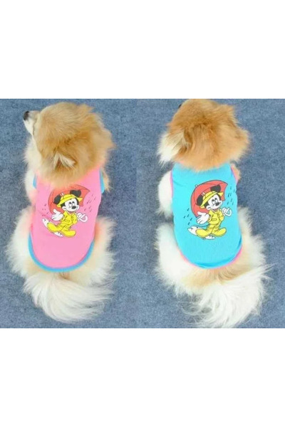 Nunbell Kedi Köpek Elbisesi File Yazlık Mickey Atlet Giysi Hb1064