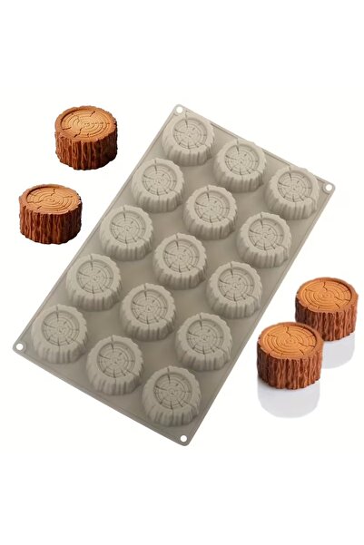 Dharst Silicone cake mold tree trunk, 15 cavities