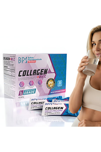 Balkan Pharmaceuticals Hydrolyzed Collagen + Vitamin C, 3 types of collagen T...