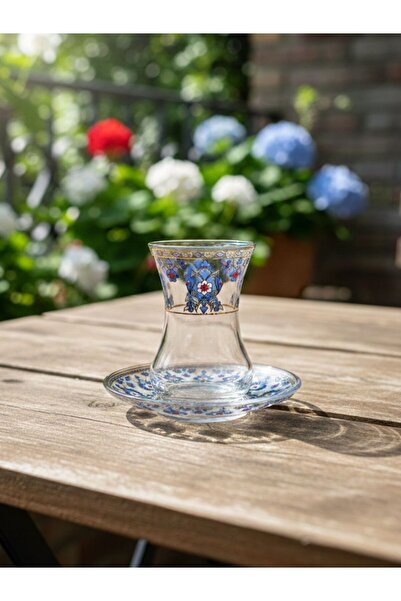 AiroBazar Topkapı Tea Set for 6 Persons, French Press Gift, 9 Different Ottom...