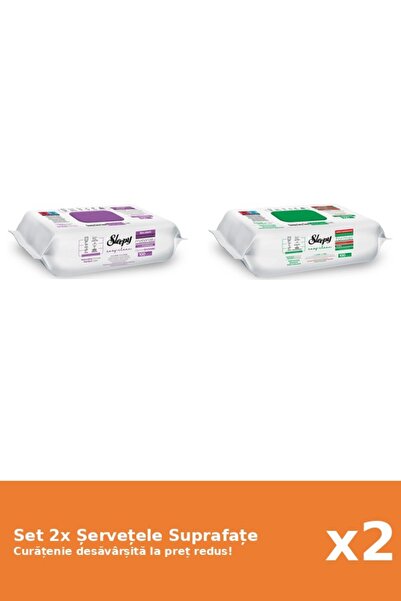 Sleepy Set 2 Șervețele Suprafațe Sleepy: Clasic, White Soap