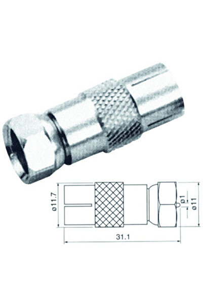 Generic TV MALE - F MALE COPPER PLUG ADAPTER