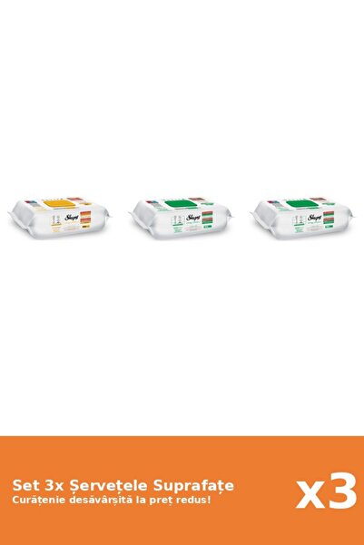 Sleepy Set of 3 Sleepy Surface Wipes: Classic, White Soap