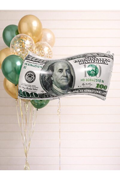 Parti Adresi Dolar Model Folyo Balon – Eğlenceli Parti Dekoru 65 cm