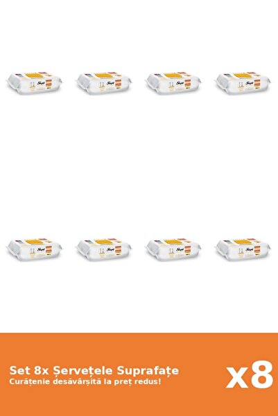 Sleepy Set 8 Șervețele umede Easy Clean, Herbal Soap Additive, multisuprafețe...