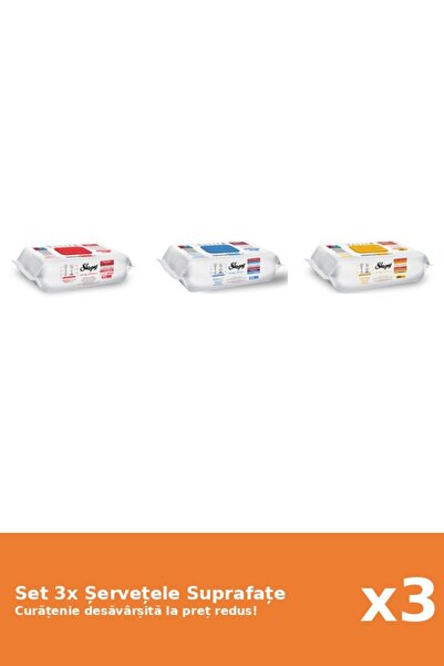 Sleepy Set 3 Șervețele Suprafațe Sleepy: Clasic, Bleach