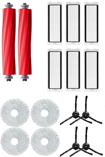 Rovexa Συμβατό κιτ Roborock Q Revo για 6 μήνες χρήσης με μαύρη πλαϊνή βούρτσα...