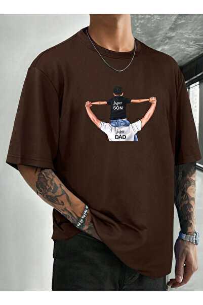 SUNFREE Special for Fathers Father's Day Special Series B Printed Crew Neck S...