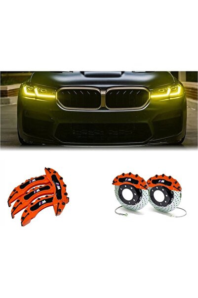 X POWER TUNİNG bmw 5.seri g30 turuncu m logolu 17.18.19 inç uyumlu kaliper ka...