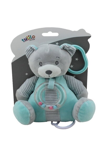 Tulilo Cutie muzicală ursuleț de pluș Mentă 18 cm