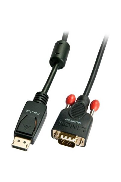 LİNDY Adaptor cablu video 41943 3 m Displayport VGA Negru