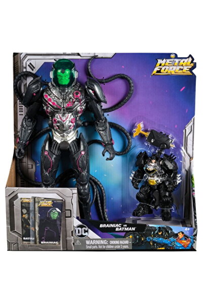 Spin Masters DC Comics Metal Force –Set de 2 figurine Brainiac vs Batman cu a...
