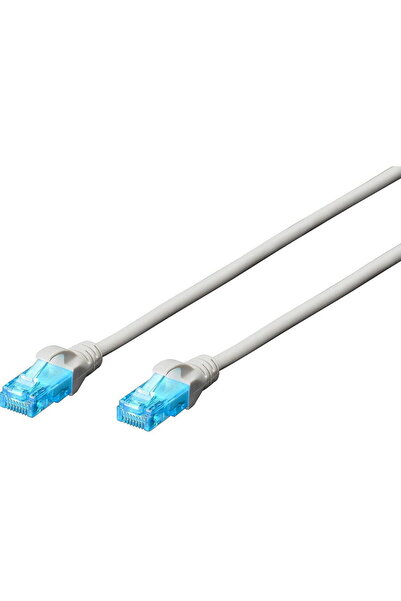 Digitus Patchkabel Cat5e U/UTP 2xRJ45 15,0m grau Hebelschutz Polybeutel