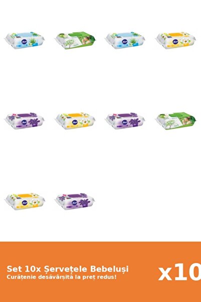 Sleepy Set of 10 Sleepy Baby Wipes: Chamomile, Lavender, Aloe Vera, Apple