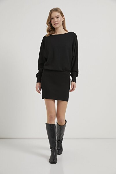 Arma Life Armalife 6908 Off Shoulder Mini Knitted Women's Dress