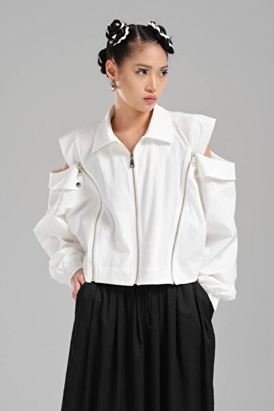 tw3 Γυναικείο Αποσπώμενο Μπουφάν Σχεδιασμού Λεπτομέρεια με φερμουάρ