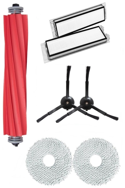 Rovexa Σετ μαύρων πλαϊνών βουρτσών 7 τεμαχίων συμβατό με Roborock Q Revo (ΣΗΜ...