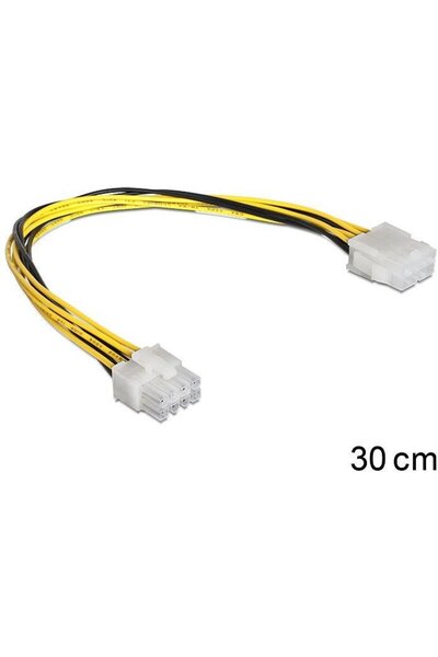 DELOCK Cablu de alimentare cu 8 pini EPS prelungitor mascul > femelă, 30 cm