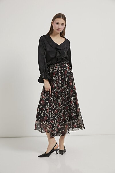 Arma Life Armalife 1540 Belted Flawed Chiffon Women's Skirt