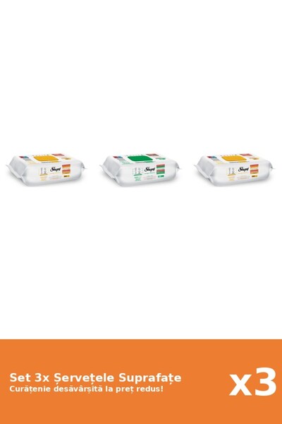 Sleepy Set of 3 Sleepy Surface Wipes: Classic, White Soap