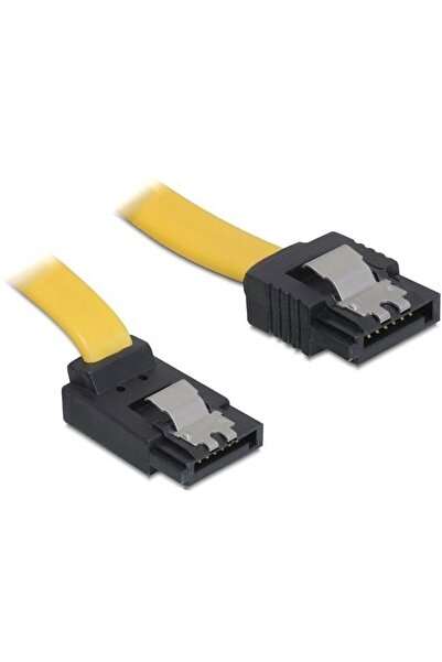 DELOCK Cable SATA 30cm up/straight metal yellow