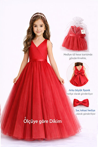 nsmkidslife Κοριτσίστικο μαύρο φόρεμα για τα γενέθλια, διπλό στήθος, μακρύ βρ...