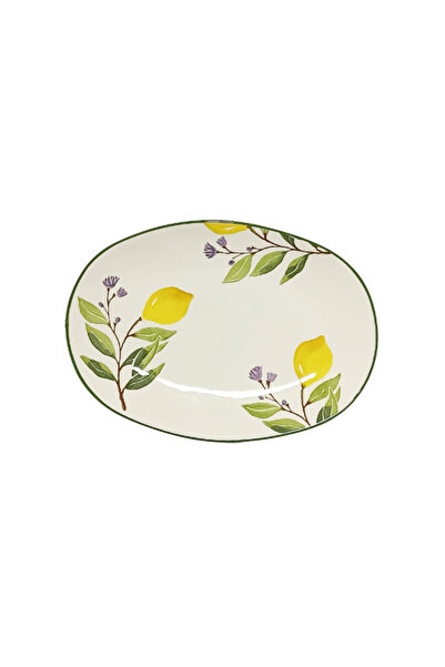 papart طبق تقديم بيضاوي أنيق بتصميم ليمونادة، 37 × 25 سم