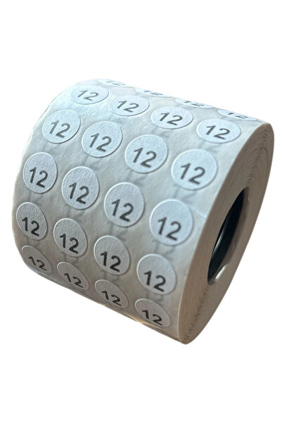 BİGÜMEX 12NO Etichetă adezivă pentru mărime (5000 BUC)