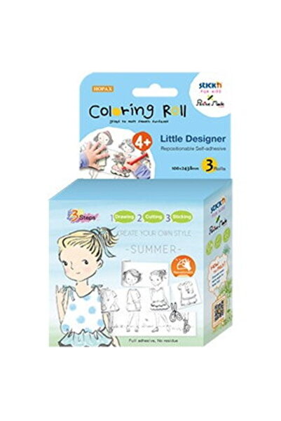 Stick'Nsnap Cutie creativa cu role pentru colorat, 3 buc/set, Stick"n Little ...